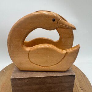 Wooden napkin holder duck goose geese grandma vote cottage core